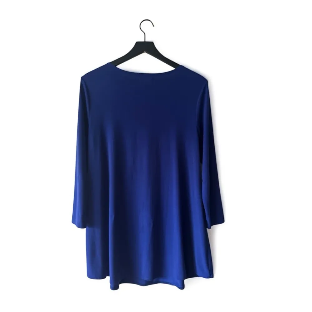 Alfani Royal Blue Cut Out Top Women's Size M - Image 4