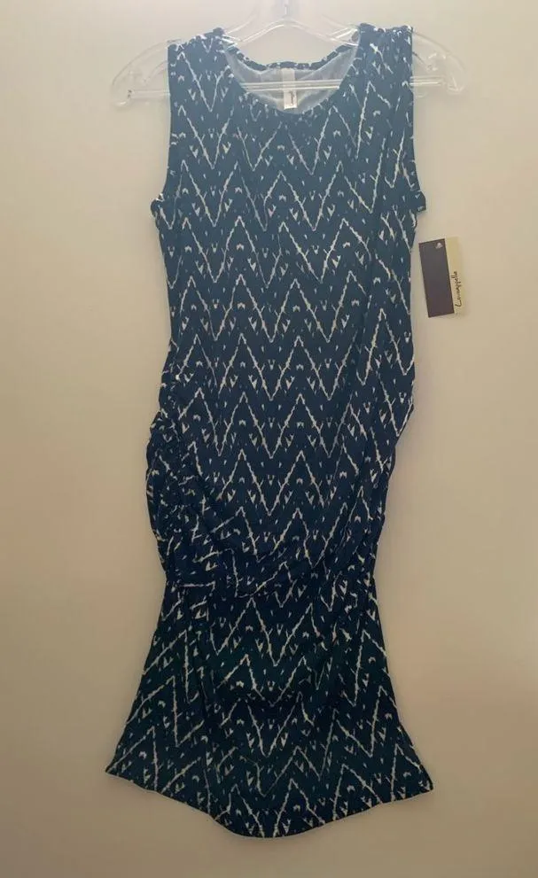 Loveappella Draped front printed dress. Size L - Image 3