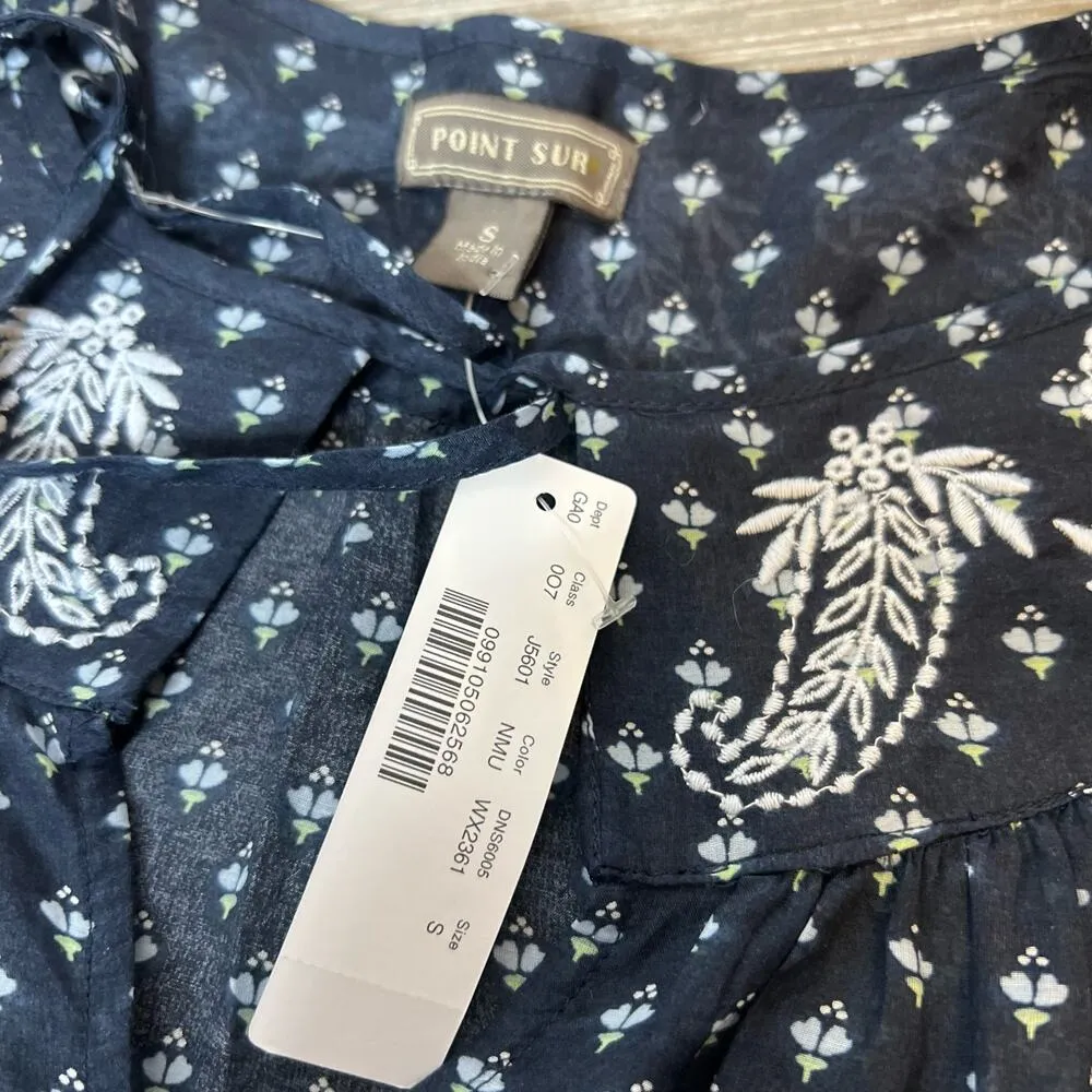 NWT Point Sur J. Crew embroidered peasant top sz S boho - Image 9