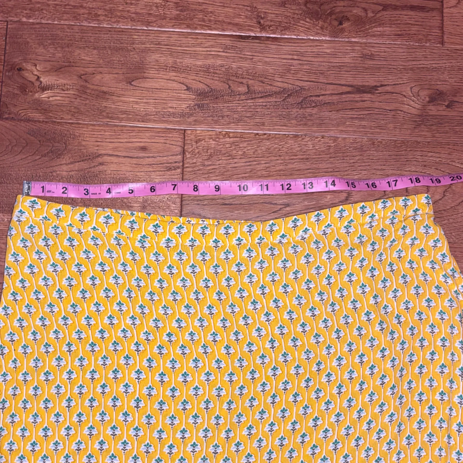 RHODE Target Yellow Patterned Midi Skirt Size XXL - Image 4