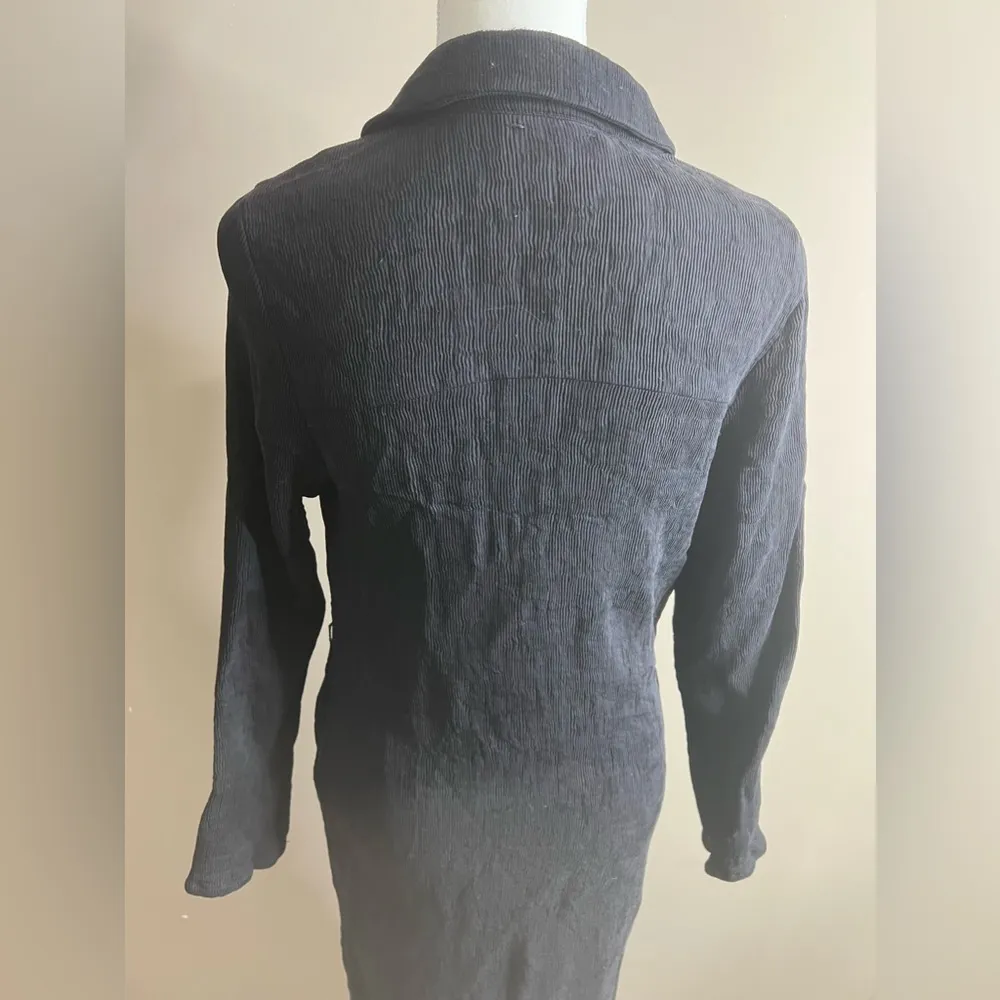 Fate by LFD black duster shirt textured look small - Image 10