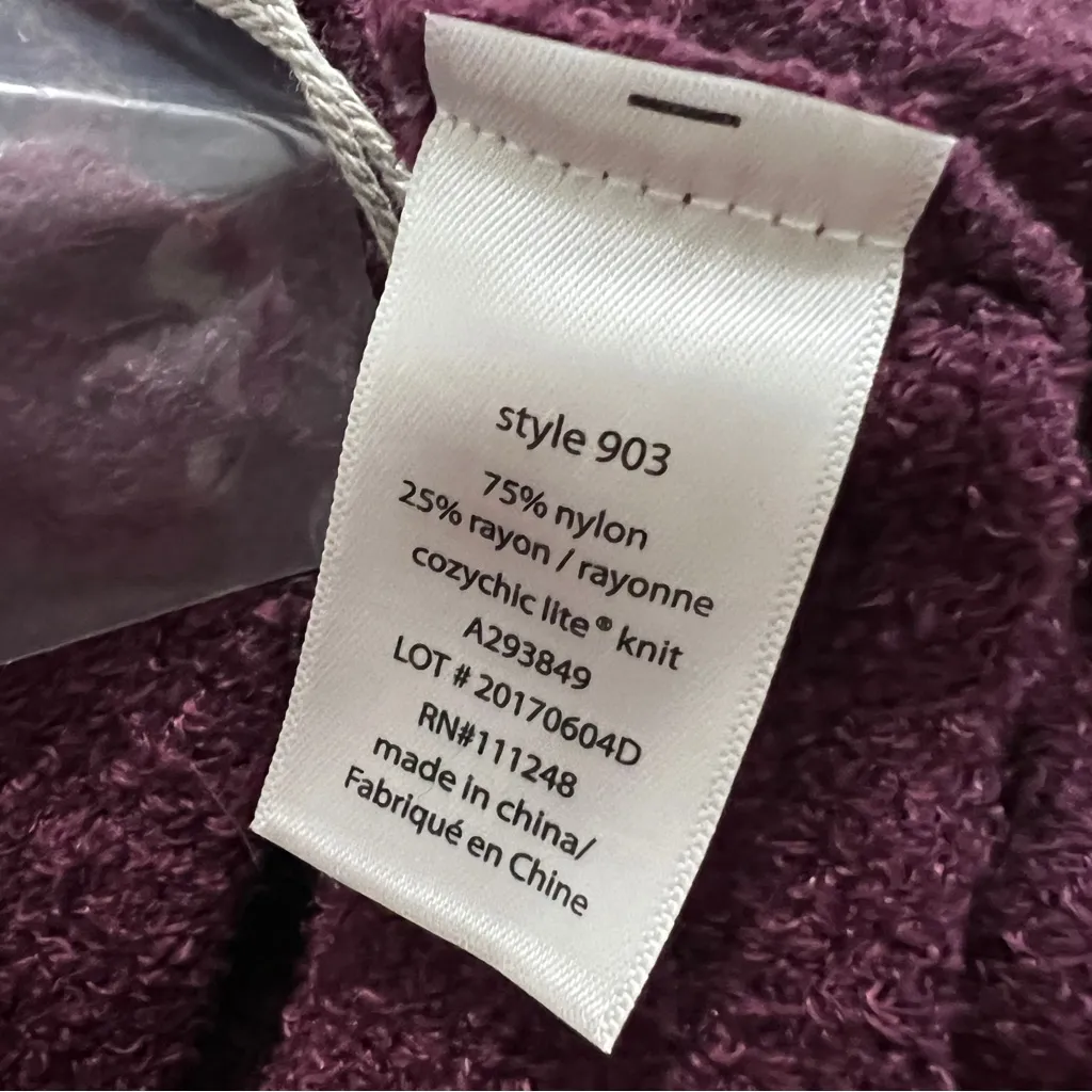 Barefoot Dreams CozyChic Lite Island Wrap Burgundy 3X NWT - Image 8