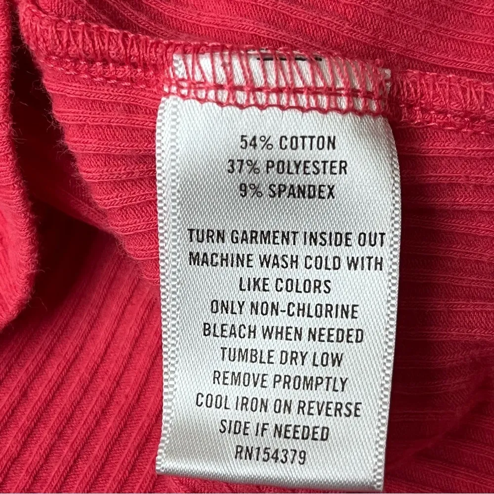 Vintage Y2K Aeropostale Pink Ribbed Crop Tank Top Balletcore Boho Beach Hippie S - Image 9