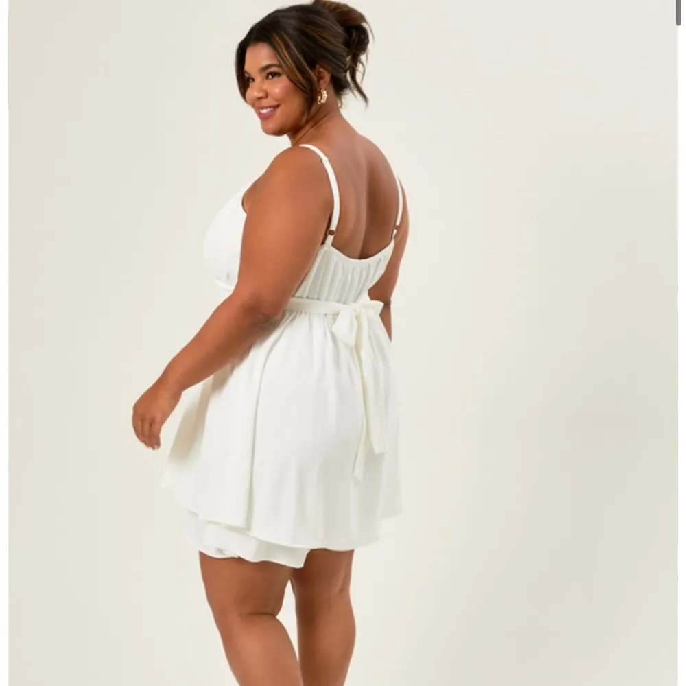 NEW Arula White Sleeveless Romper Plus Size B / 2X NWT - Image 3