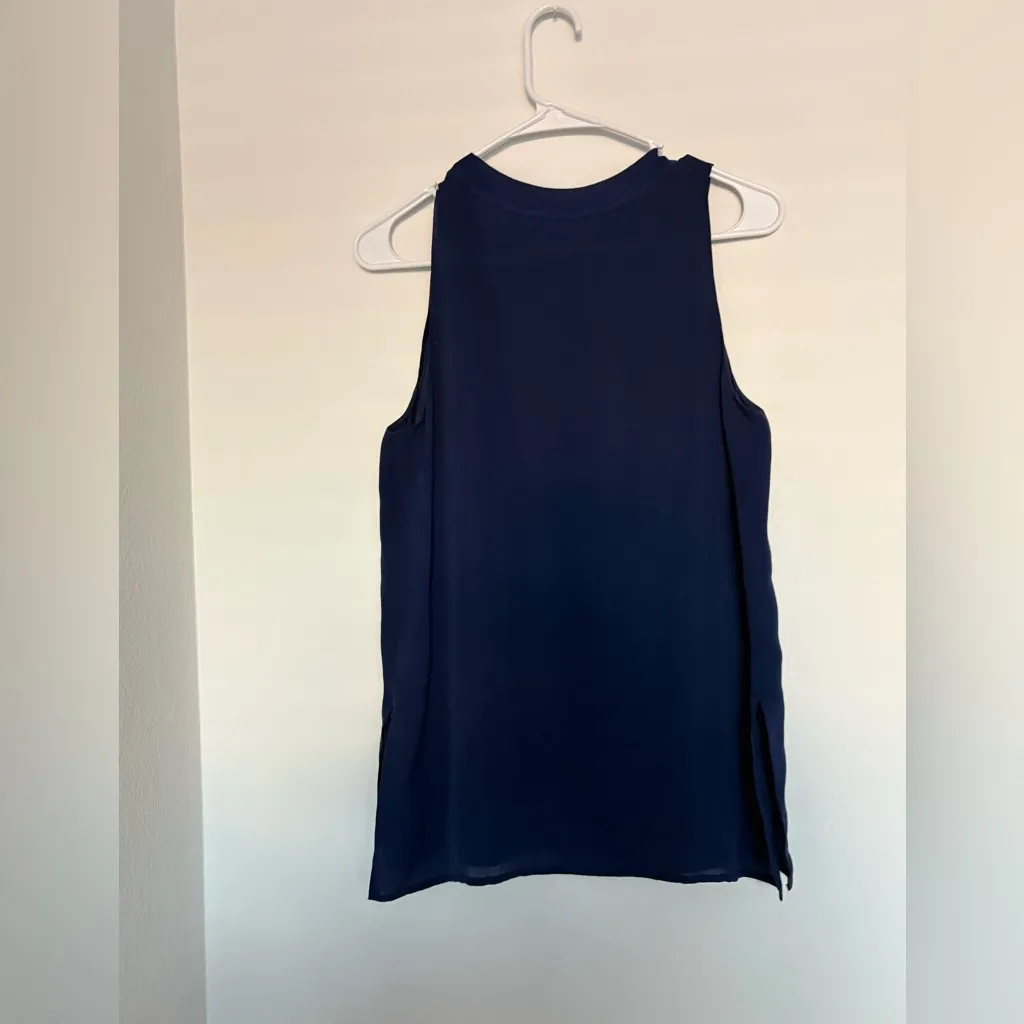 Vince Midnight Blue Tank Top silk size M lightweight - Image 3