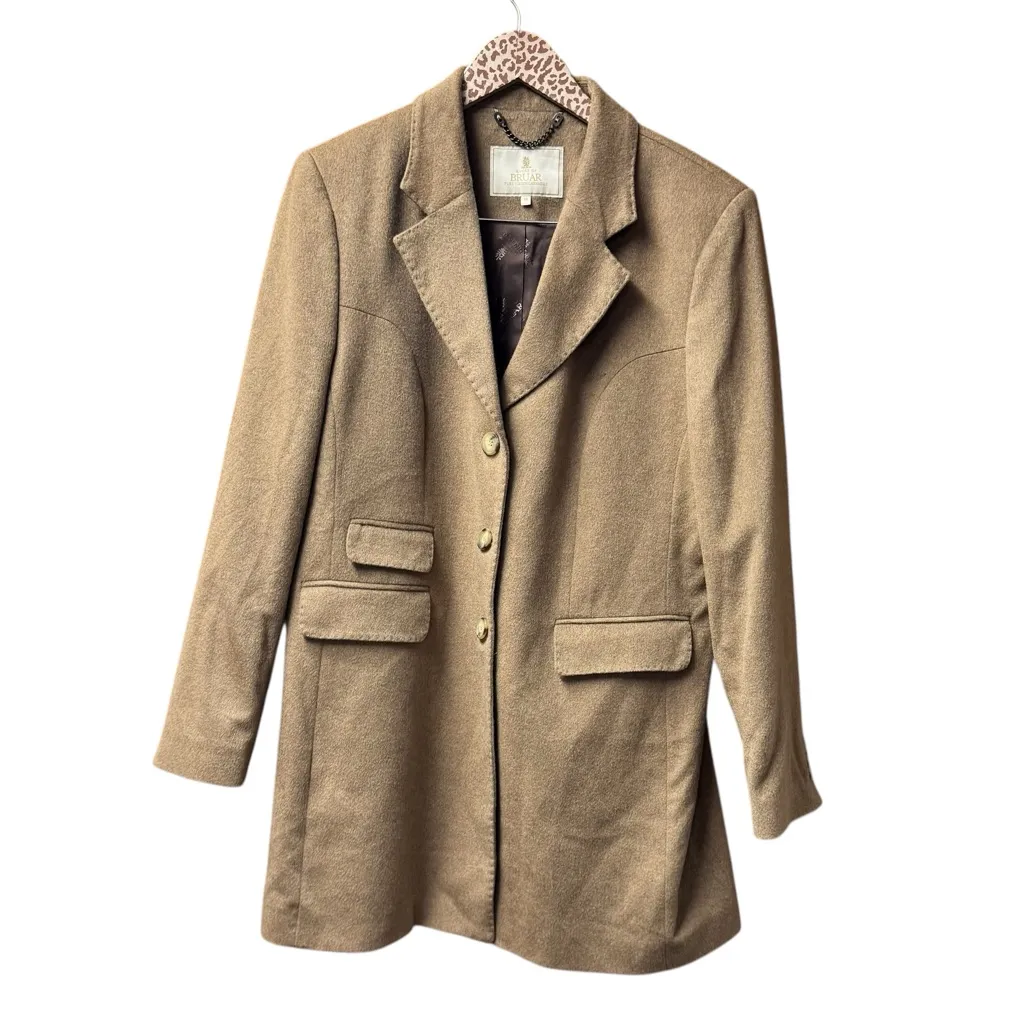House of Bruar Cashmere Cheltenham Womens Jacket Long Sleeve Camel Tan UK 18 Brown Size undefined - Image 3
