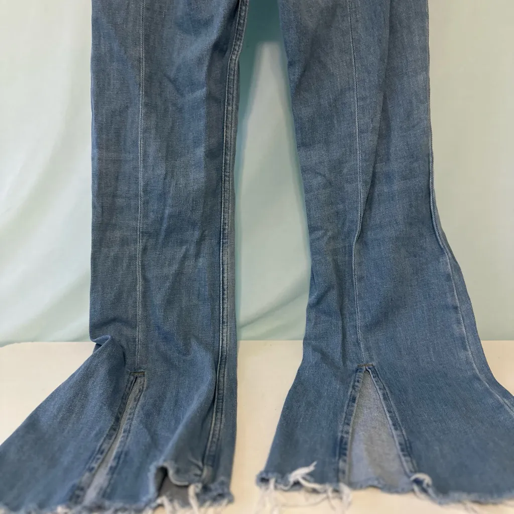 Women's Blue Flared Jeans Forever 21 Premium Western Distressed - Image 5