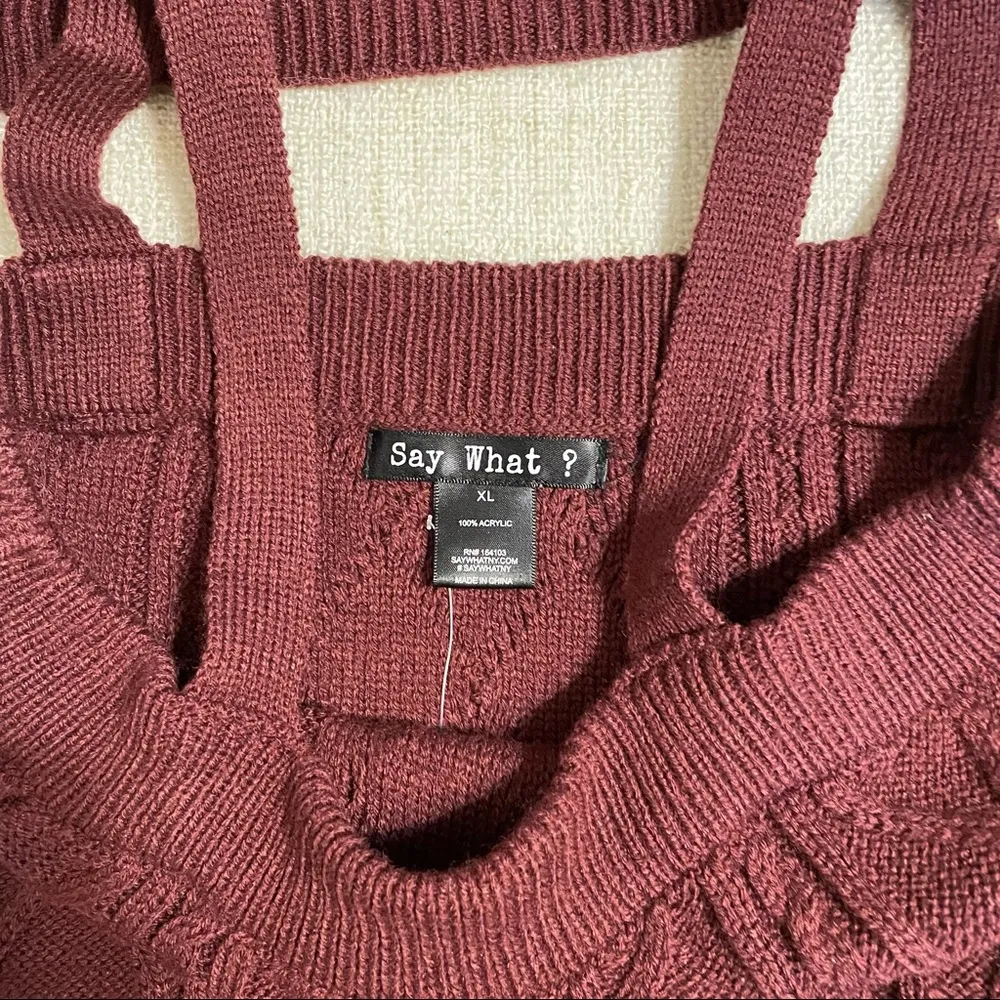 Say What? Juniors’ Two - Piece Cable-Knit Shrug and Tank Set - Image 8