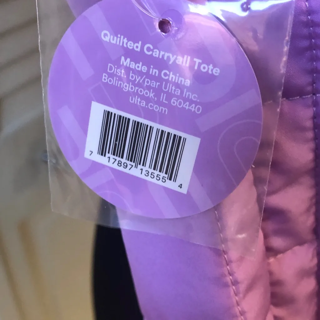 Ulta Beauty Lavender Quilted Shoulder Bag Purple - Image 3
