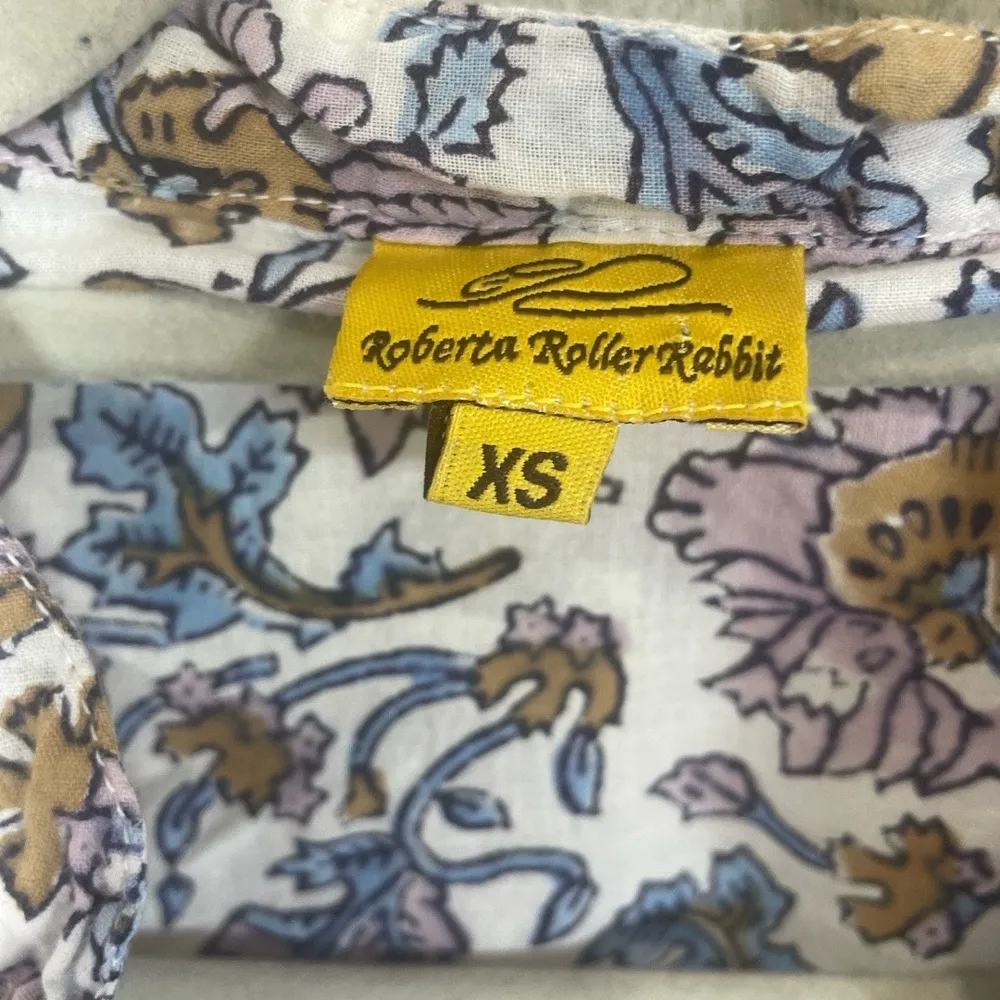 Roberta Roller Rabbit Floral‎ Beaded Top size XS Boho - Image 5