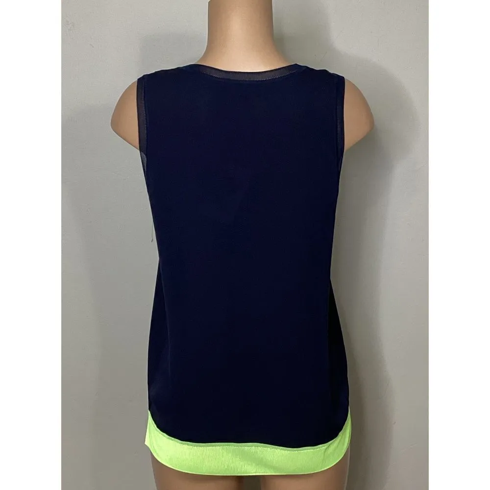 New. THEORY silk navy top. Retails $245 - Image 6