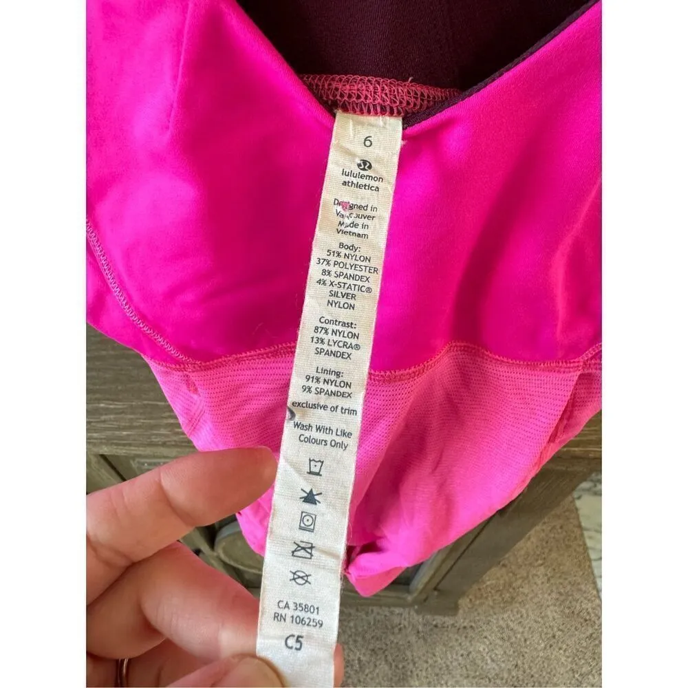 Lululemon Hustle & Bustle Tank Heathered Raspberry Glo Light Size 6 - Image 4