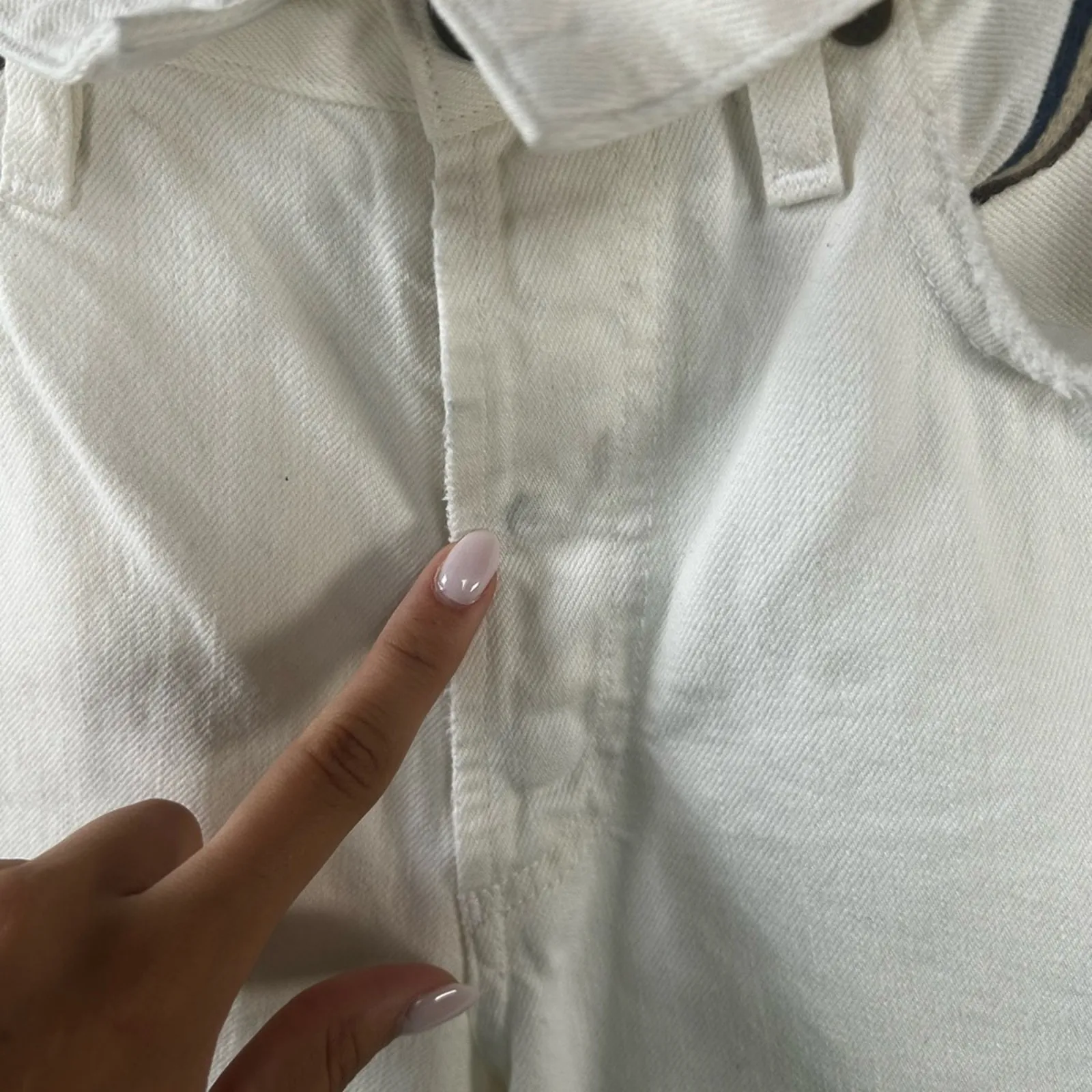 Jean Atelier Flip Fold Distressed Jeans in White Size 29 Gently Used Boho - Image 5