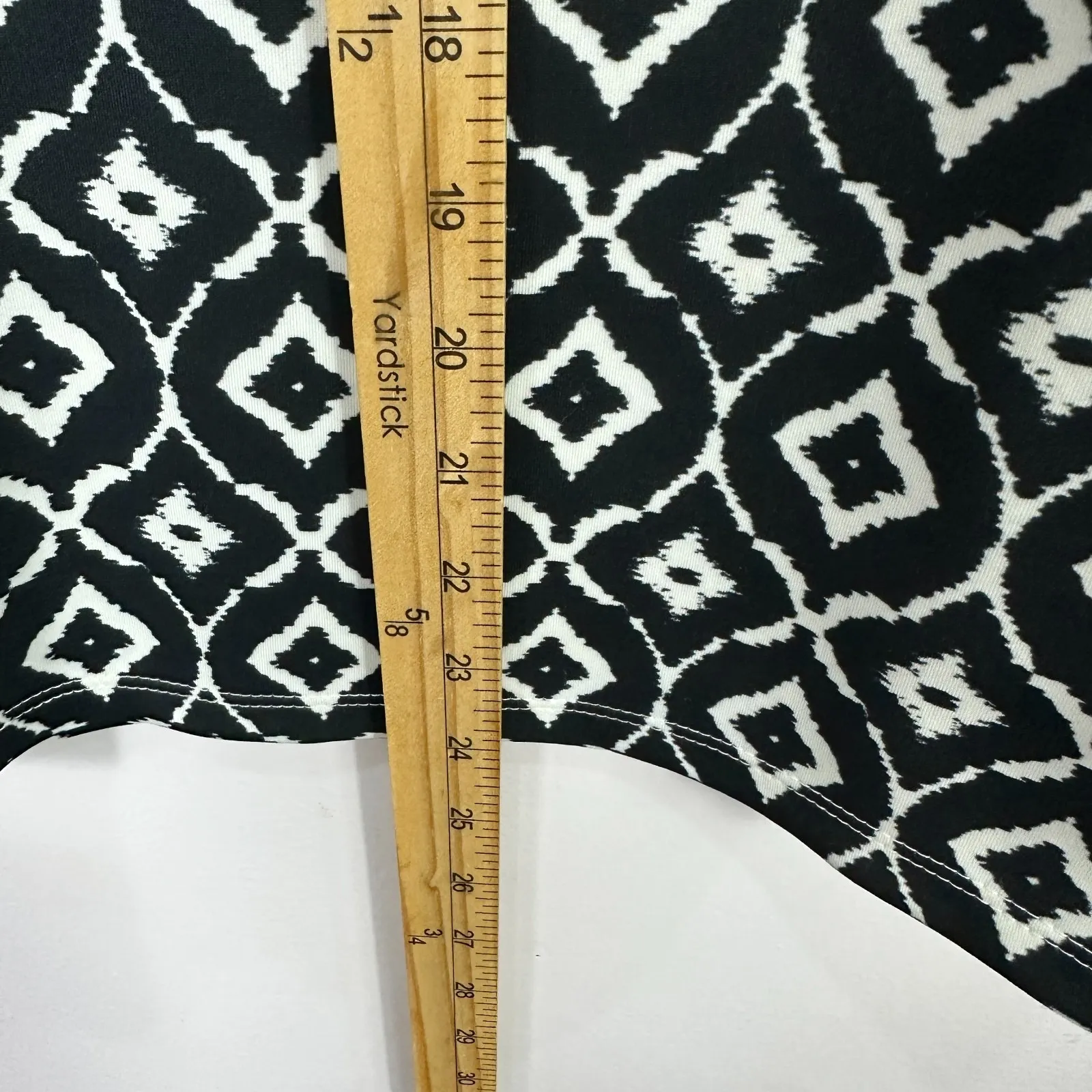 Wendy Williams Skirt XS Black White Geometric Bodycon Pencil Mod Retro Preppy - Image 6