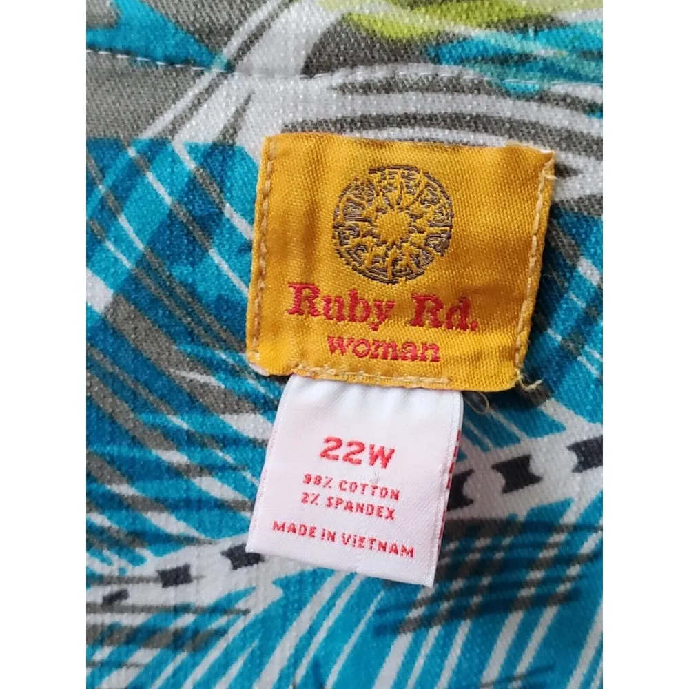 Ruby Rd. Women Multicolor Cotton Long Sleeve Button Front Jacket Blazer Size 22W - Image 10