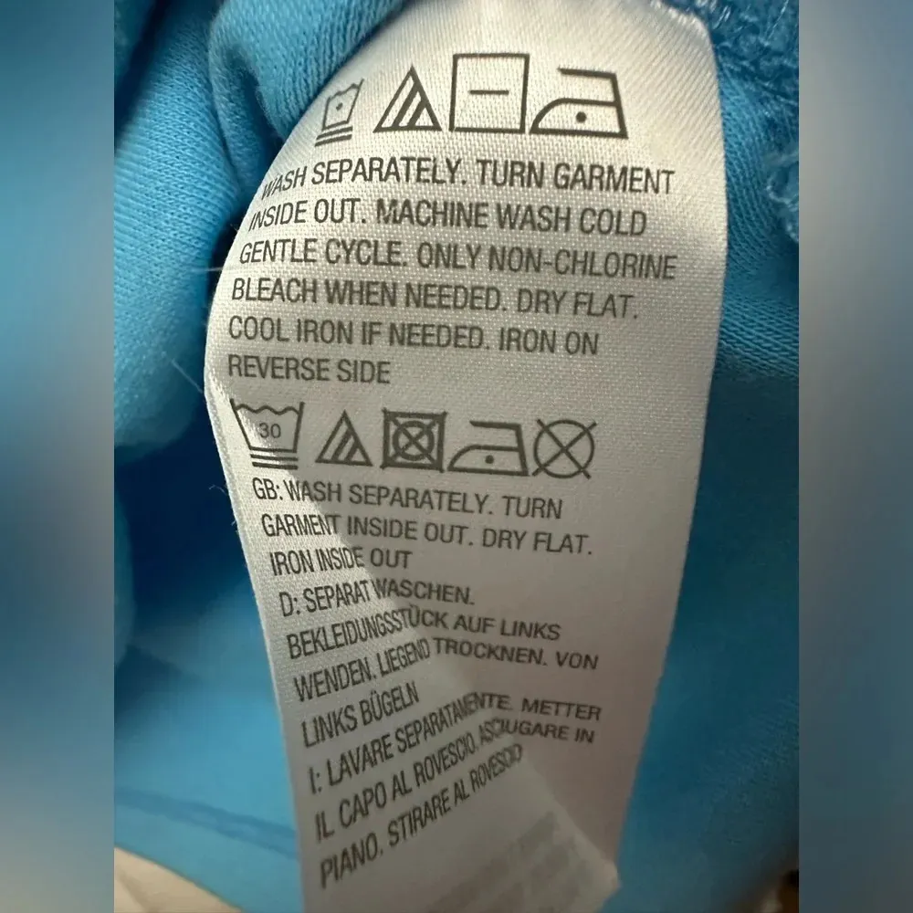 Quacker Factory Embroidered Floral V Neck Size 1X 3/4 Sleeves Blue - Image 4