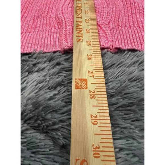 Talbots Petite Cable Twist Knit Sweater‎ Long Sleeve Ribbed Pink  Size Small P - Image 5