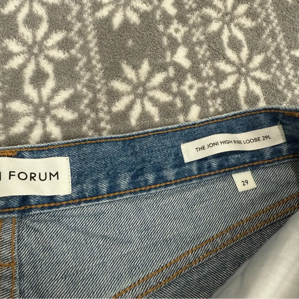 Aritzia Denim Forum The Joni High‎ Rise Loose Distressed Slouchy Size 29 x 29 Blue - Image 8