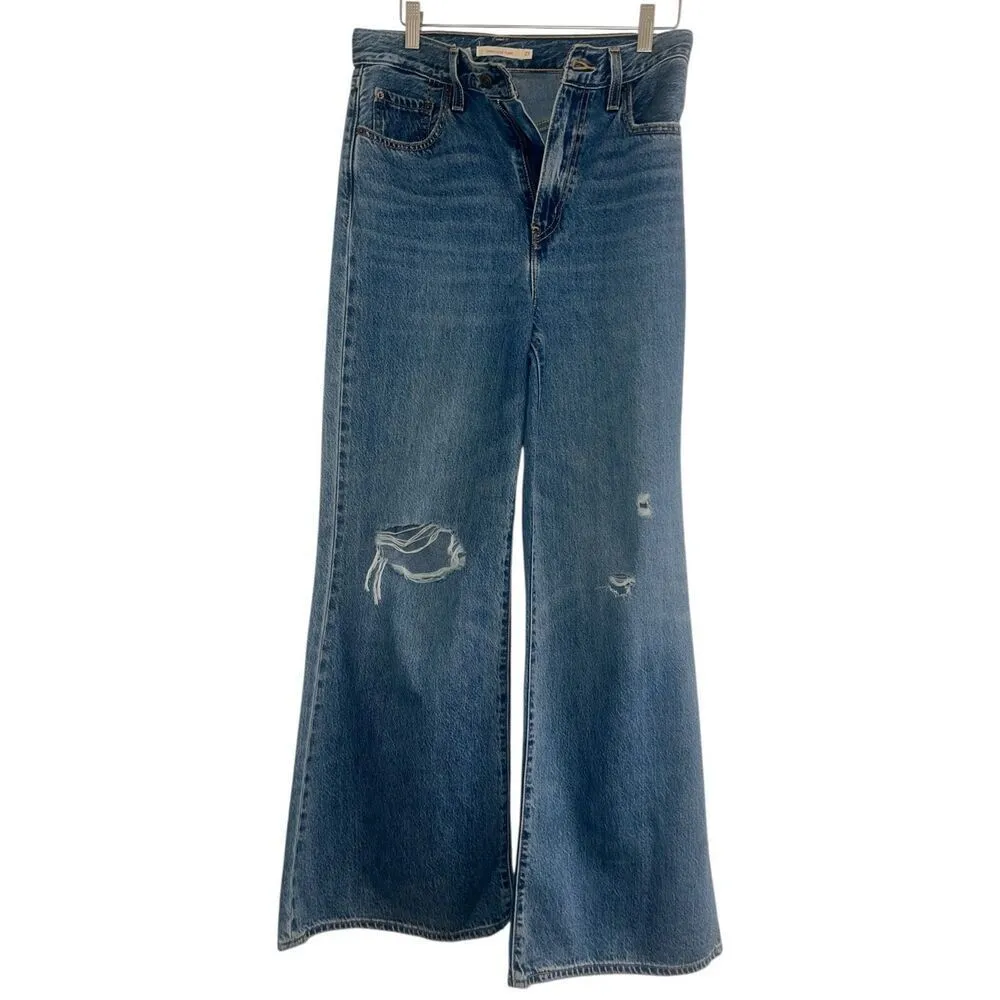 ✨Levi’s High Loose Flare Sz 27 Jean in Take Notes✨ - Image 4