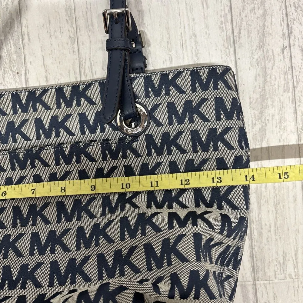 Womens Michael Kors Signature Navy Small Tote - Image 12