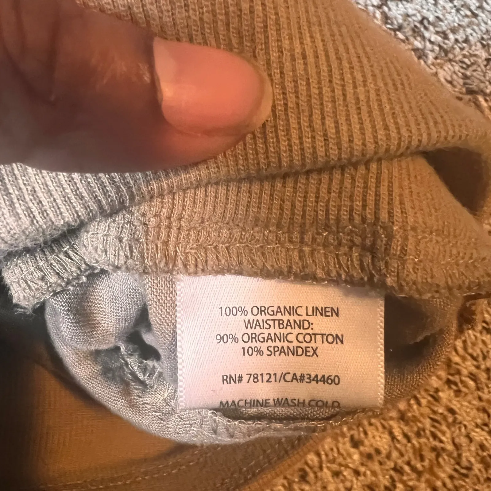 Eileen Fisher Linen Blend Lounge Pants Drawstring Waist Relaxed Fit‎ Women's - Image 3