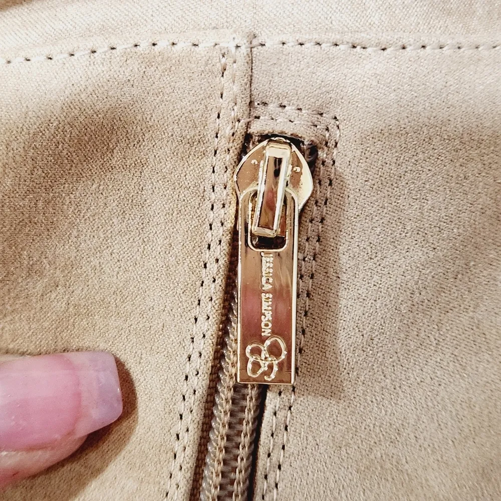 JESSICA Simpson Lejos Almond Ankle Scrunched Top Stilletto Zip Up Bootie Sz 11 - Image 9