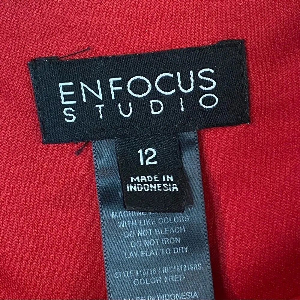 EN FOCUS STUDIO Red Texture Mini Dress Size 12 - Image 6