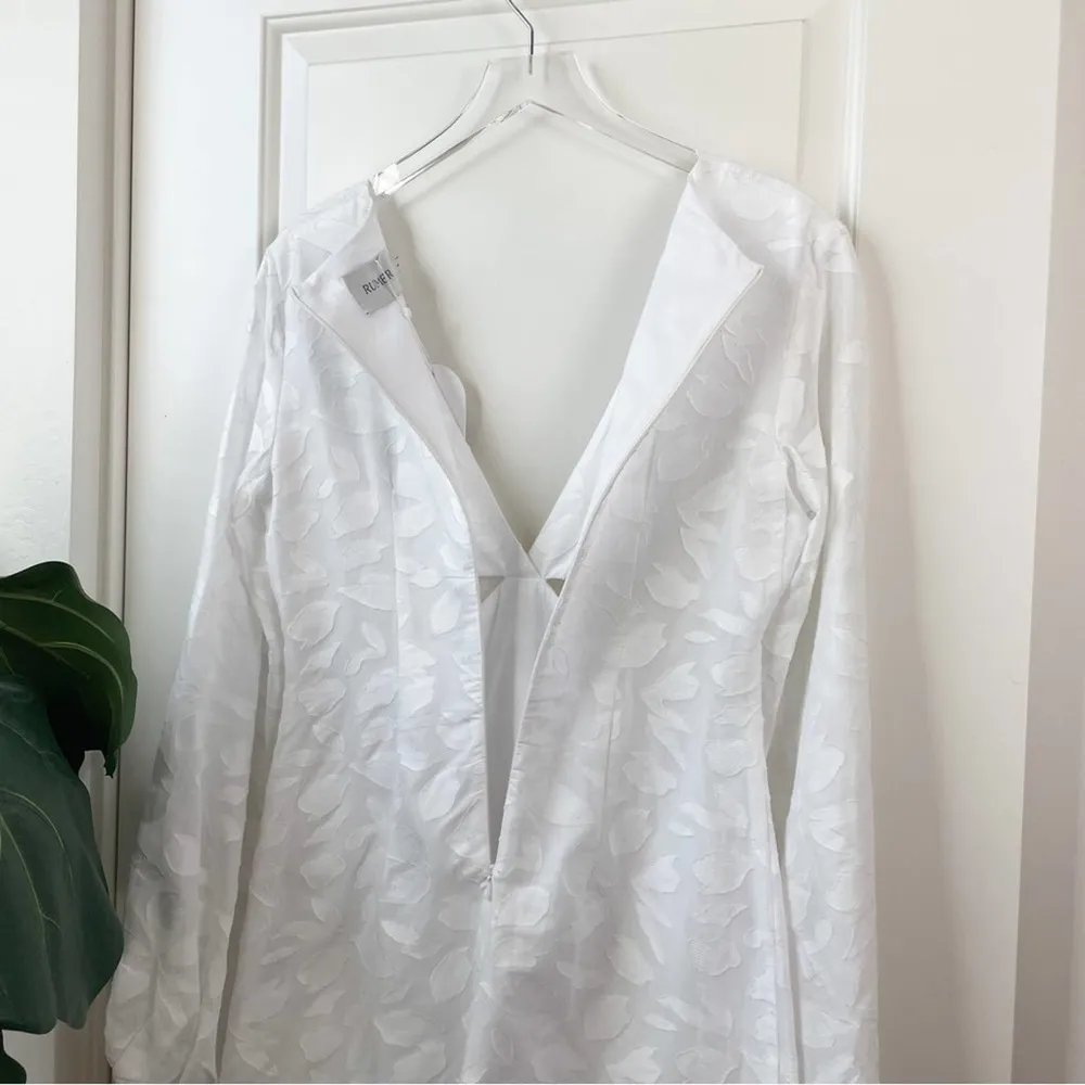 Rumer Dress Long Sleeve Mini Cut Out Floral Design Australian Puff Sleeve NWT L Size L - Image 7