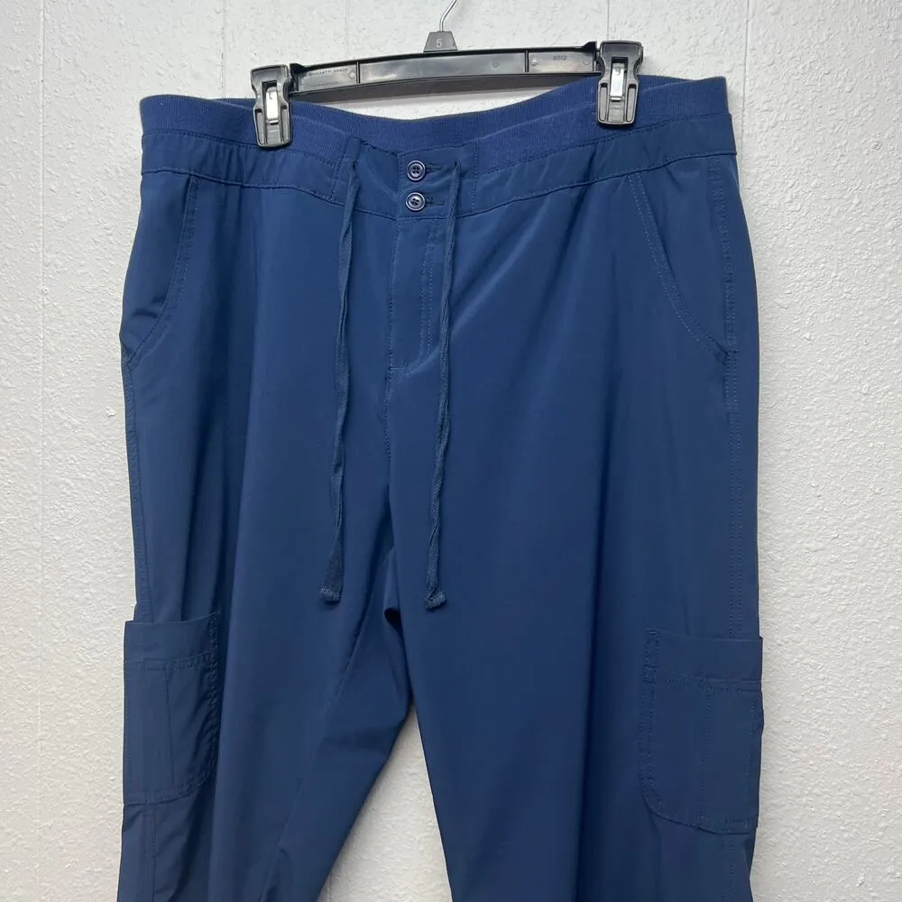 Indigo Navy Blue High Rise Athleisure Capri Lightweight Pants Womens Size 16 - Image 3