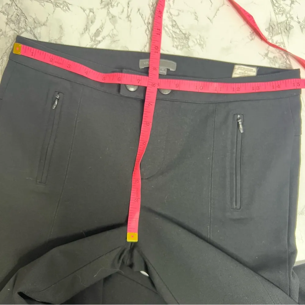 Vince Ponte Knit zip pocket skinny pants black moto sz 6 - Image 5