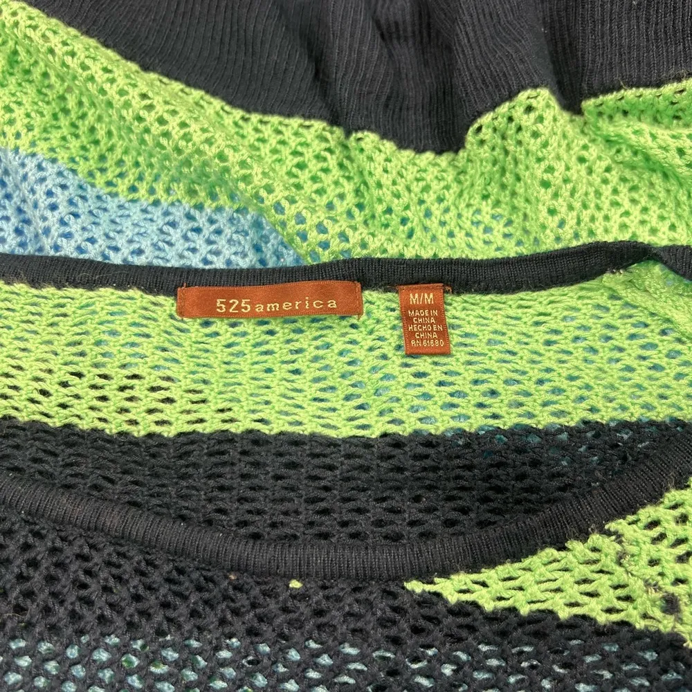 525 America Colorblock Crochet Sweater M - Image 7