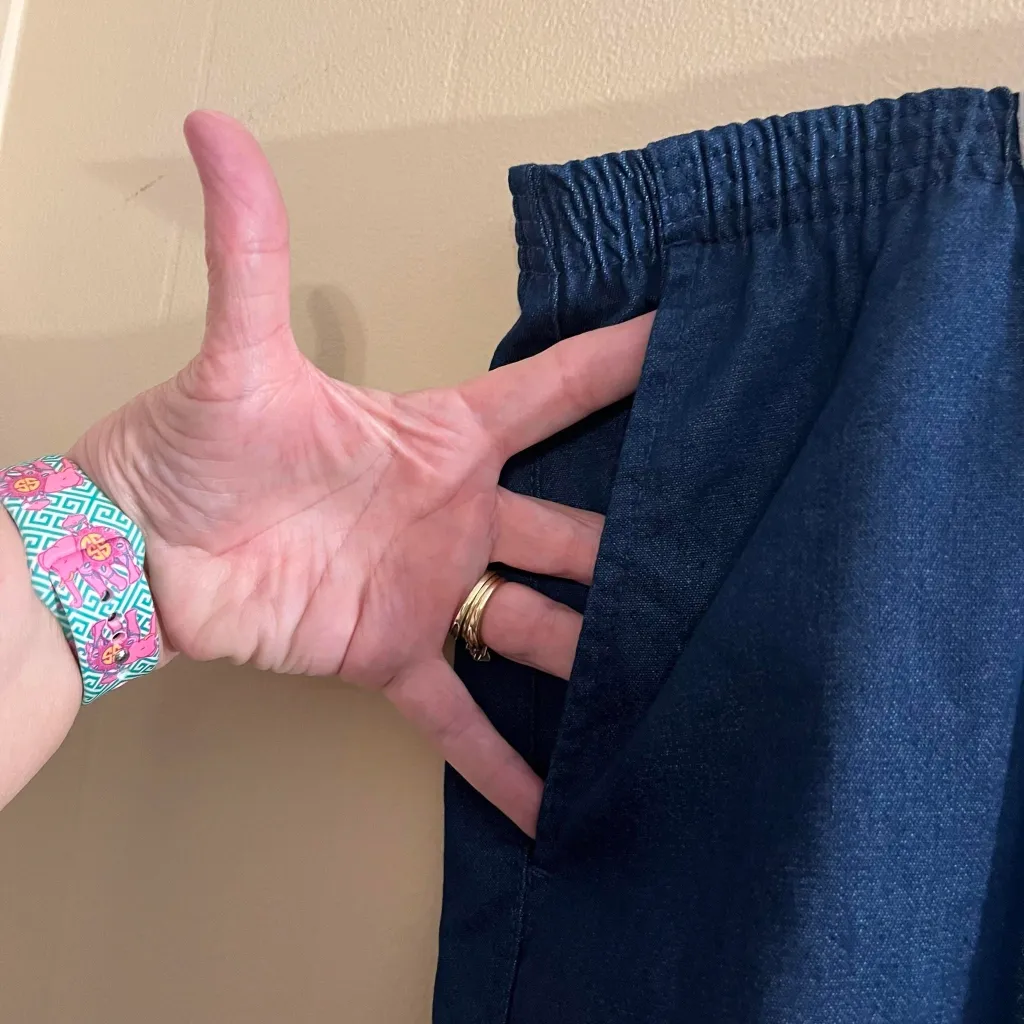 Alfred Dunner Elastic Pull On Blue Denim Pants Size 22W - Image 6