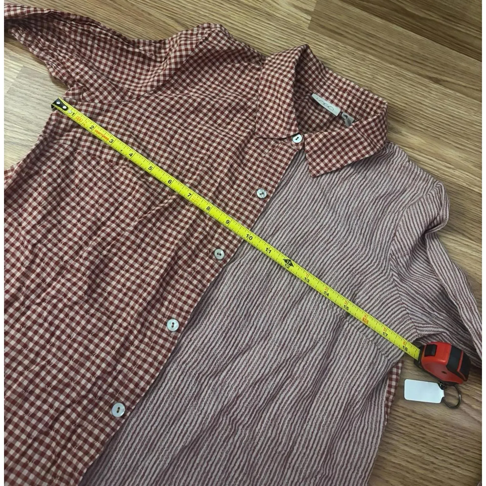 LOGO By Lori Goldstein Checkered Button Shirt Size XS - Image 6