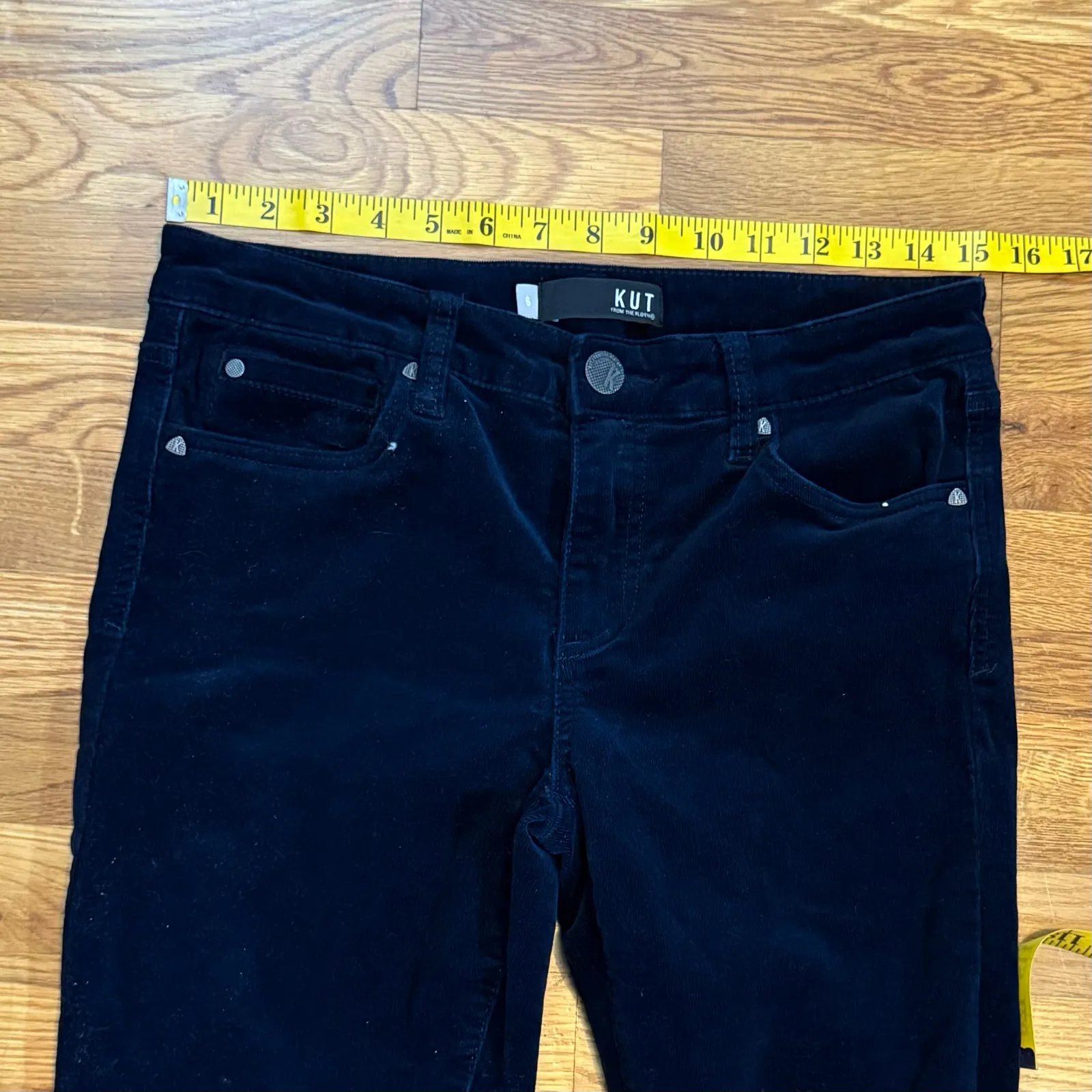 Kut from the Kloth Diana Skinny Women’s 6 Corduroy Pants Midnight Blue Stretch - Image 2