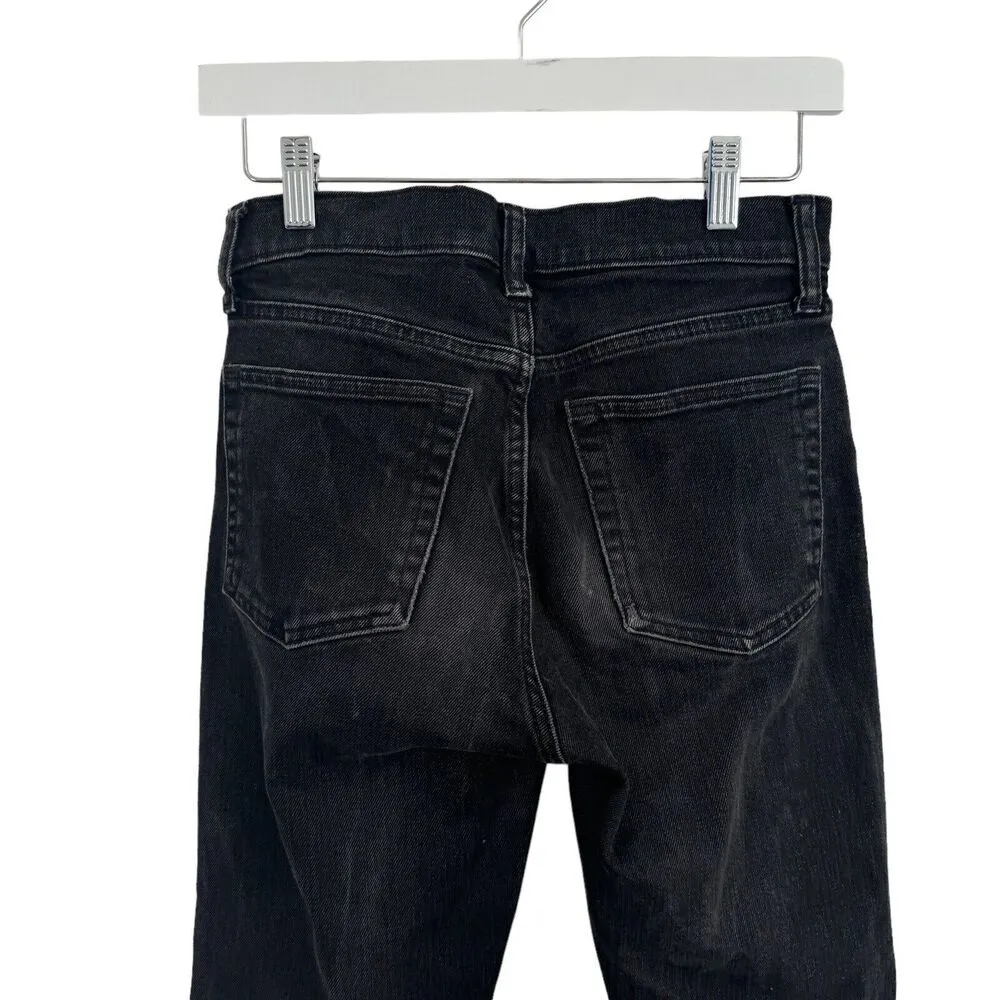 GAP Cheeky Straight High Rise Jeans Absolute Black Relaxed Y2K Womens 24/00 - Image 6