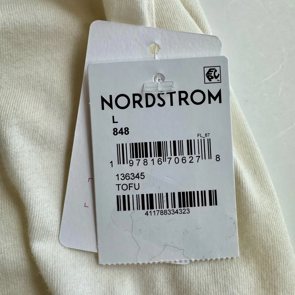 Women’s Lucky Brand Groovy Lucky Graphic Cream Tee Size L NWT - Image 7