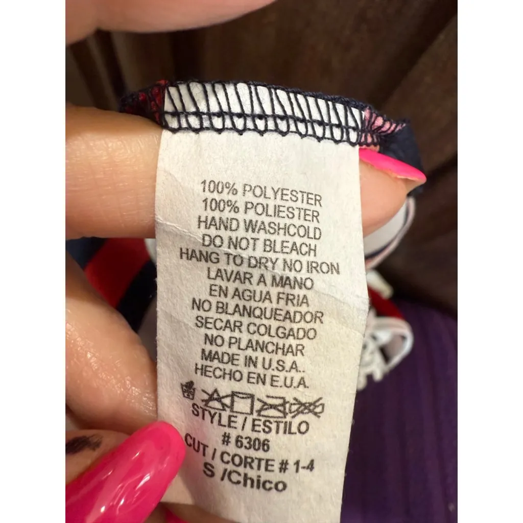 Women's Together Clothing Striped Tank Top S Navy Red White - Image 6