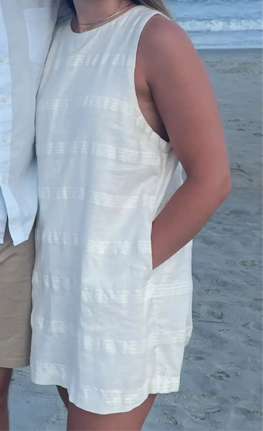 Free People White Linen Romper Dress - Image 2