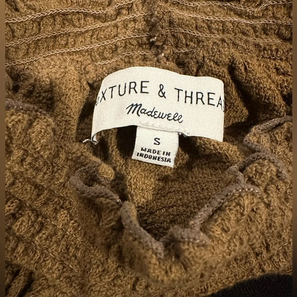 🔵 SALE 3/$25 MADEWELL TEXTURE & THREAD LONG SLEEVE SMOCKED RUFFLED MOCK NECK TOP - Image 5
