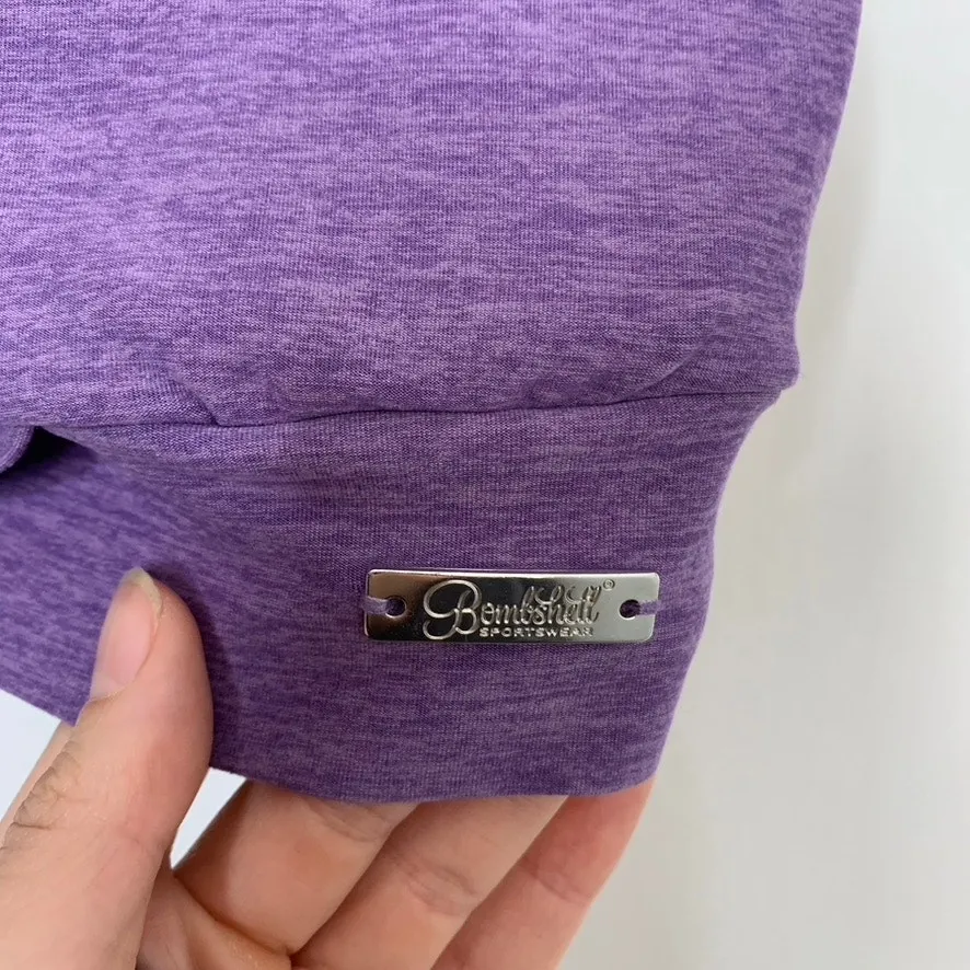 Bombshell Sportswear Angel Sports Bra Violet Purple Womens Small - Image 8