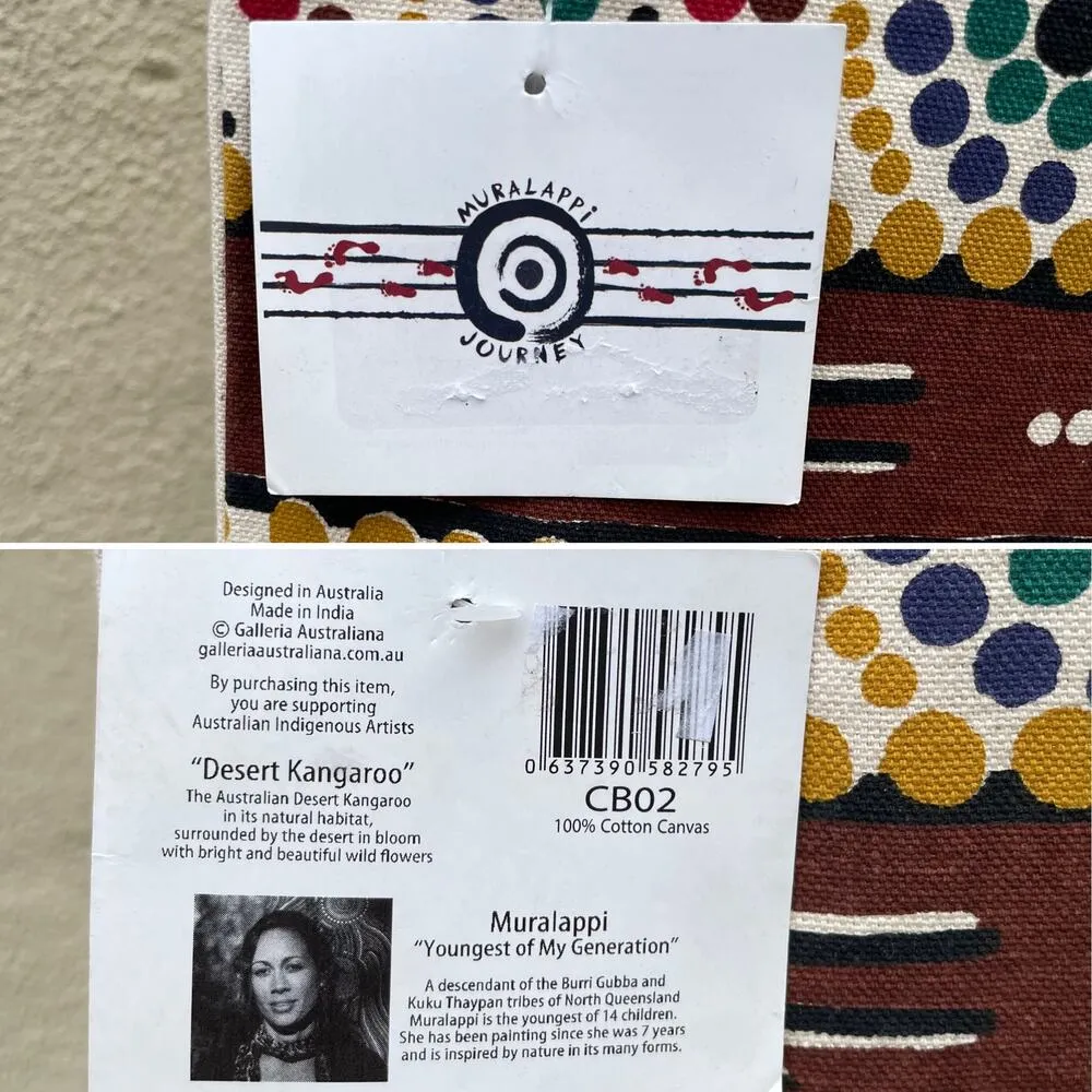 NEW Muralappi Australia Tote Bag Desert Kangaroo - Image 7