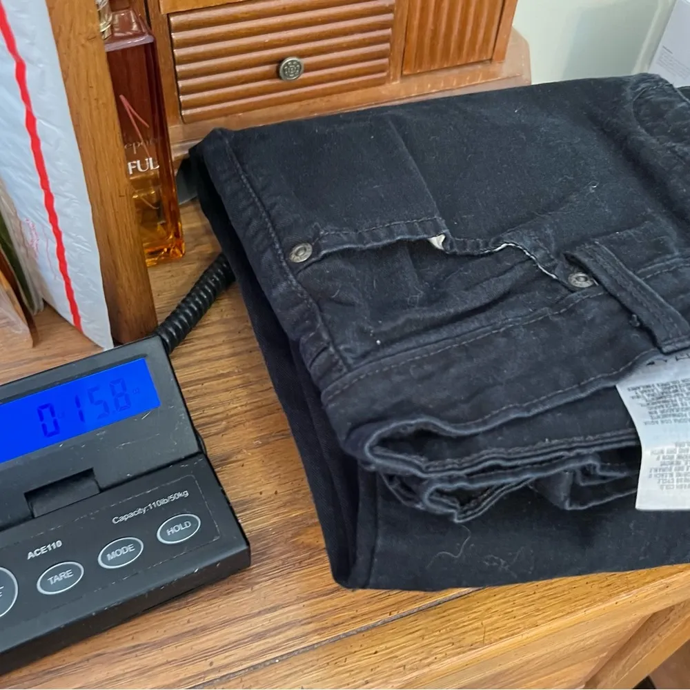 Levi Strauss & Co Signature Black Denim Jeans At Waist Bootcut Miss Sz 10 short - Image 15