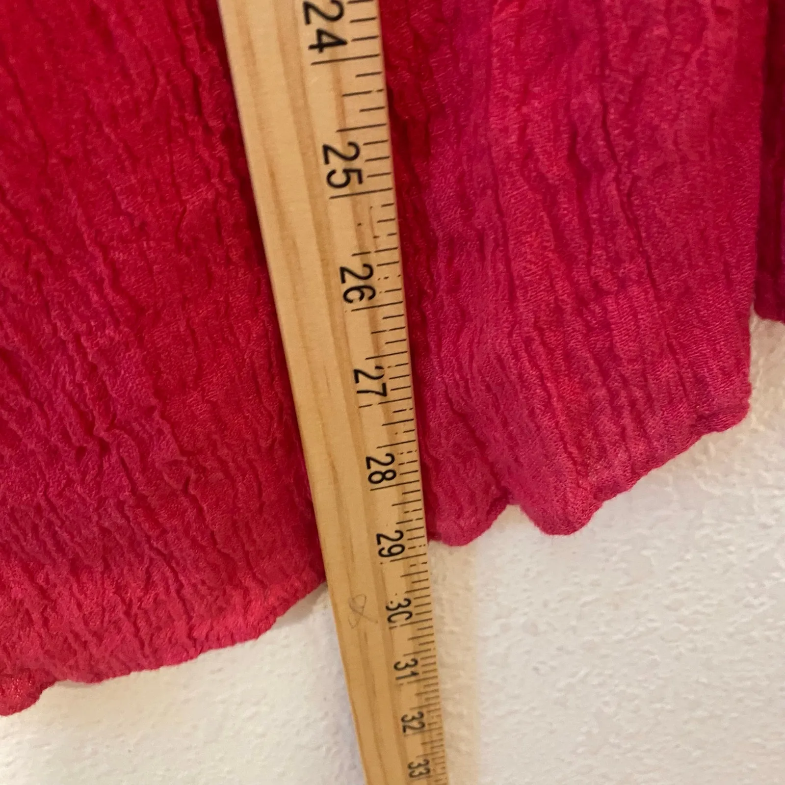 Massimo Dutti Fuschia Pink‎ Gauzy 100% Linen Blouse Size Large - Image 2