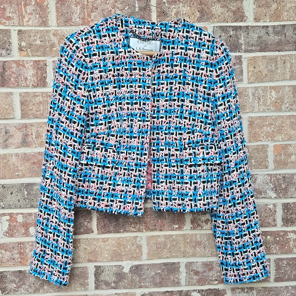 Linton for L.K. Bennett Echo Colour Tweed Blazer Jacket Size 4 - Image 5