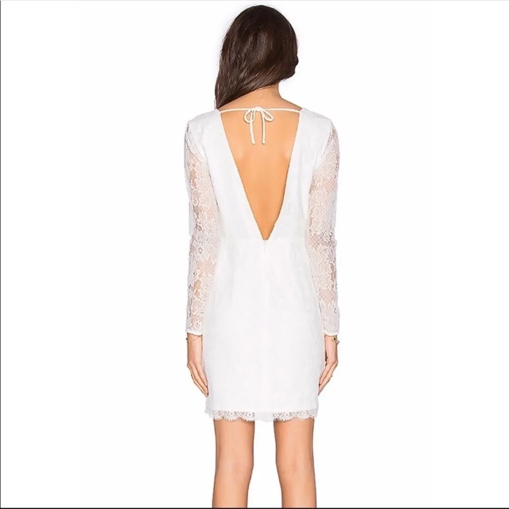 NBD x Revolve Look Back At It White Lace Dress - Image 3