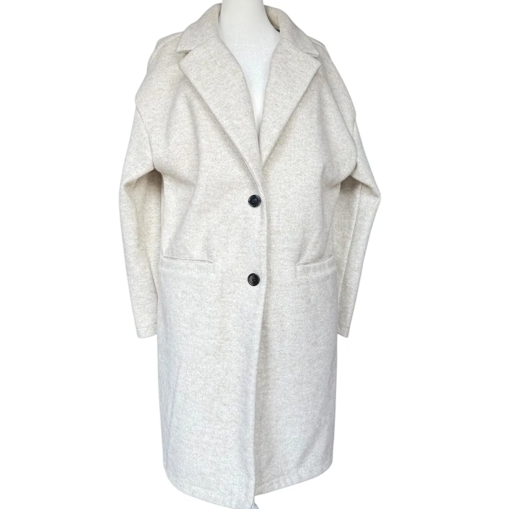 NWT Pretty Garden Cream Pea‎ Coat Sz L White Size L - Image 2