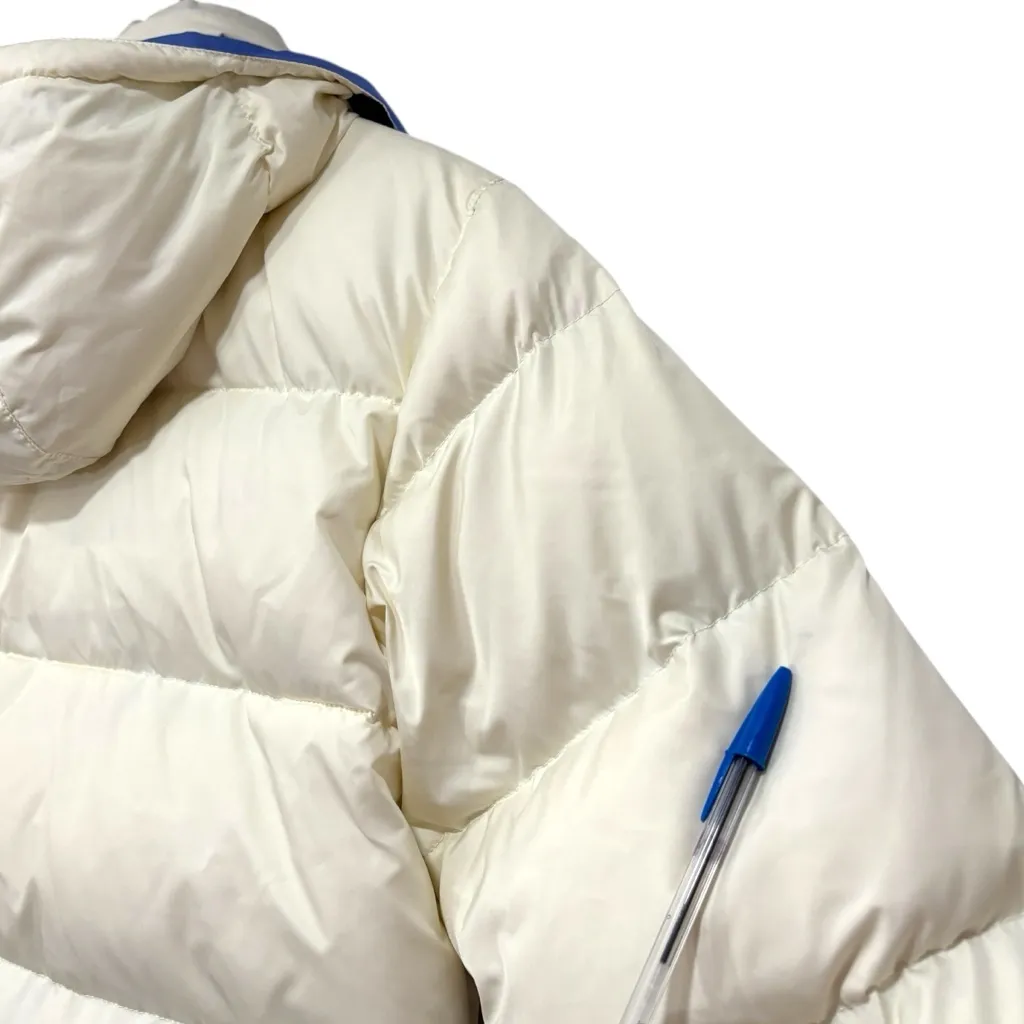 Lands’ End Cream Puffer Hooded Goosedown Coat Size Small Womens 6-8 - Image 11