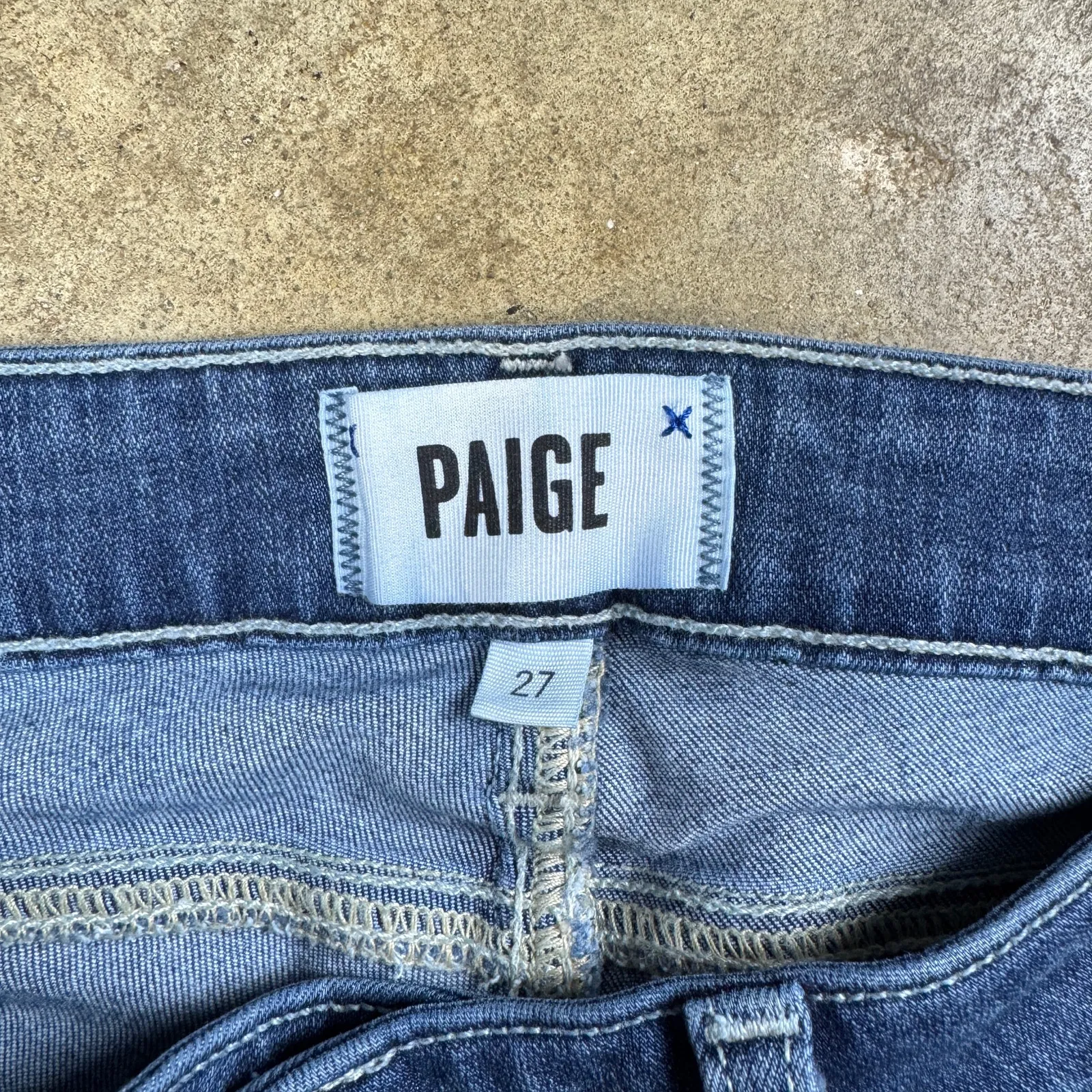 Paige Verdugo Ankle Jeans Women’s Size 27 Dark Wash‎ Raw Hem Denim Skinny - Image 9