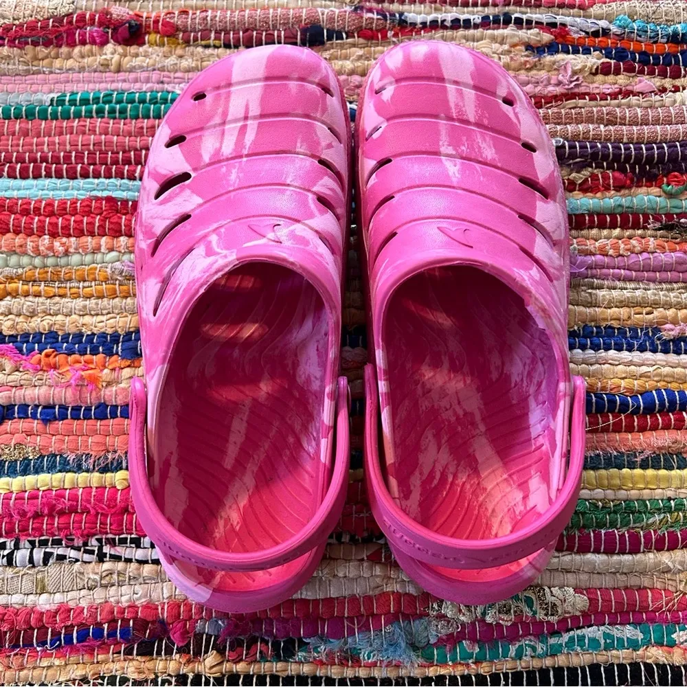 RUGGED SHARK Clog Shoe Sneaker Pink Crocs Style Women's Girl's Size 6 - Image 3