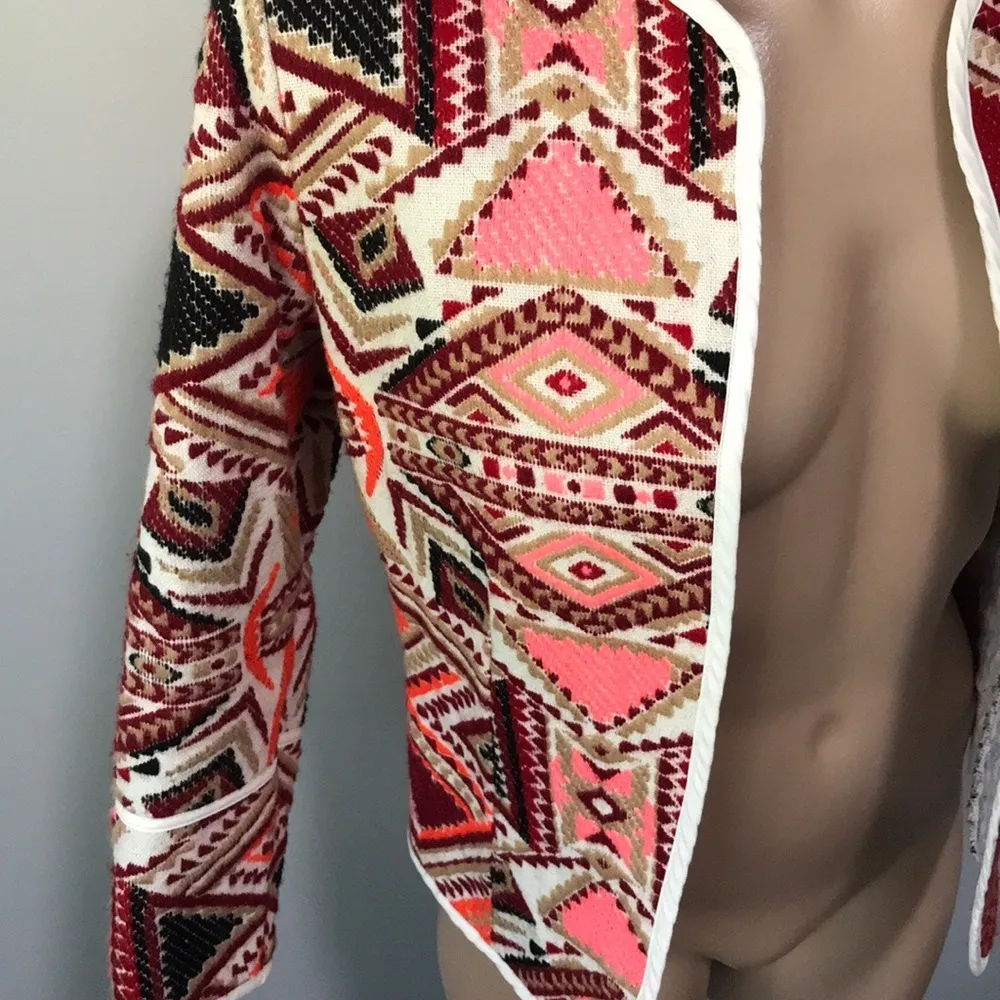 Soho  Jeans NYC Embroidered Jacket Western Pink Red - Image 3